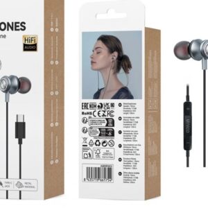 Kovinske in-ear slušalke z mikrofonom