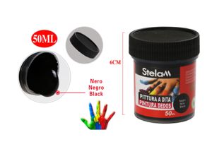 Prstna barva – črna, 50 ml