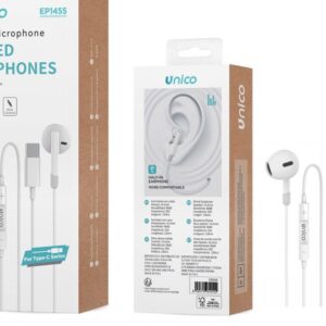 TPE slušalke z mikrofonom in 1,2 m kablom – USB-C